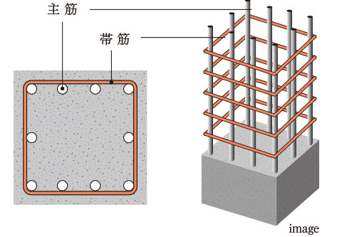 主筋の座屈を防止する帯筋image