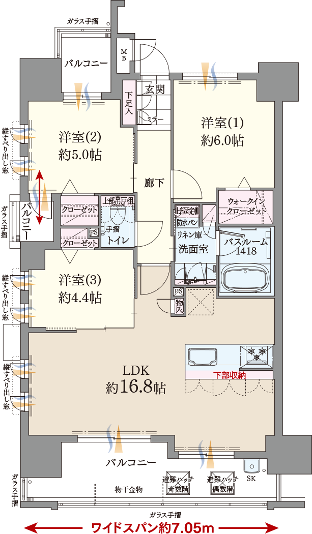 ファーネスト博多ルシエEAST Aタイプ間取り image