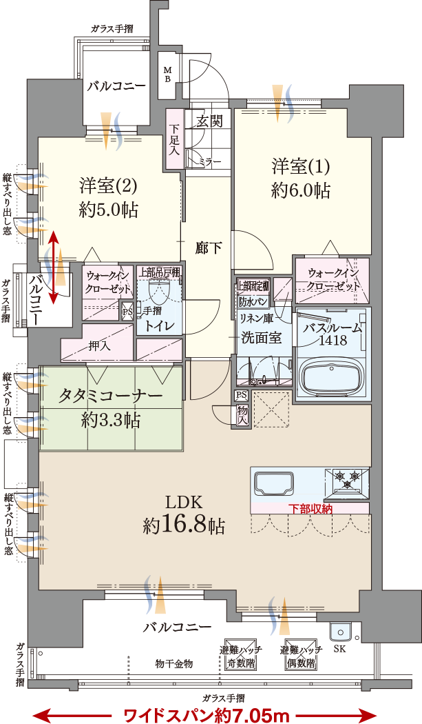 ファーネスト博多ルシエEAST Aタイプ間取り image