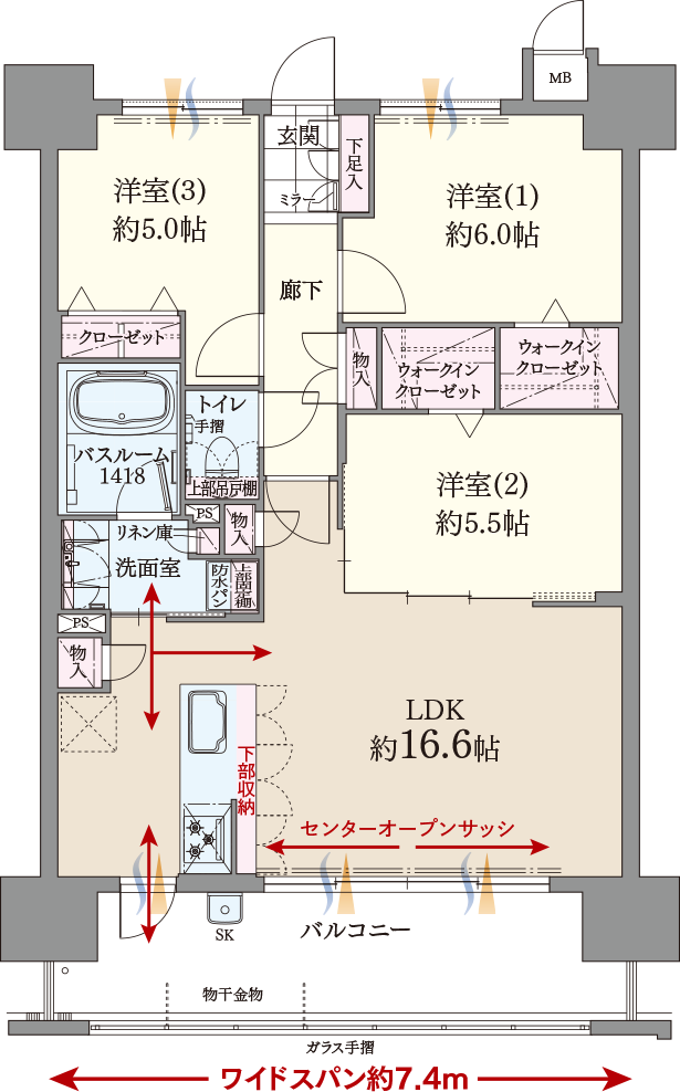 ファーネスト博多ルシエEAST Cタイプ間取り image