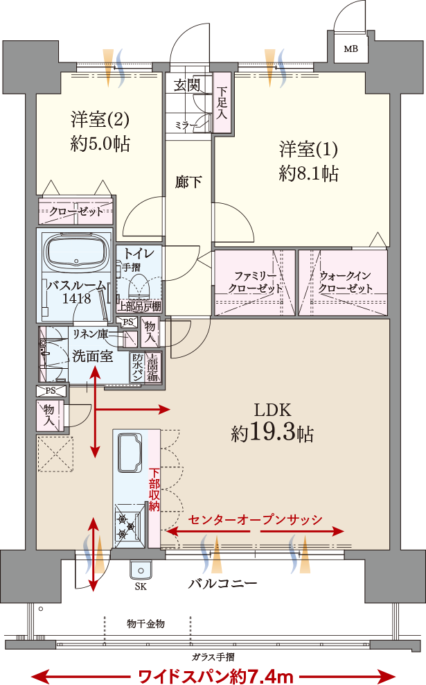 ファーネスト博多ルシエEAST Cタイプ間取り image