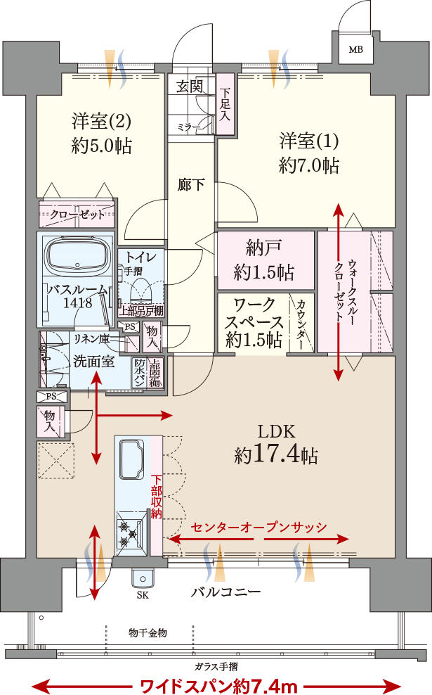 ファーネスト博多ルシエEAST Cタイプ間取り image