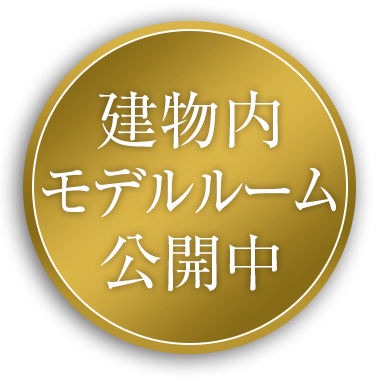 建物内モデルルーム公開中