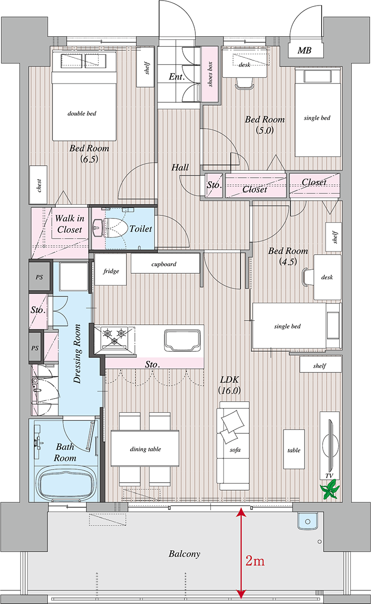 家具入り間取図image