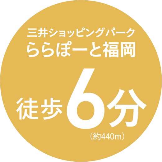 三井ショッピングパーク ららぽーと福岡 徒歩6分